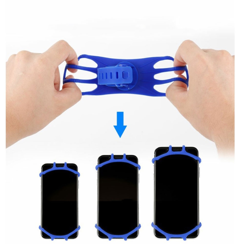 360° Universal Fahrrad Bike Velo Silikon Halterung Drehbar Handy / Smartphone (4