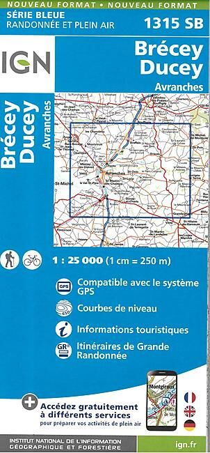 IGN - 1315 SB BRECEY DUCEY AVRANCHES 1 25 000