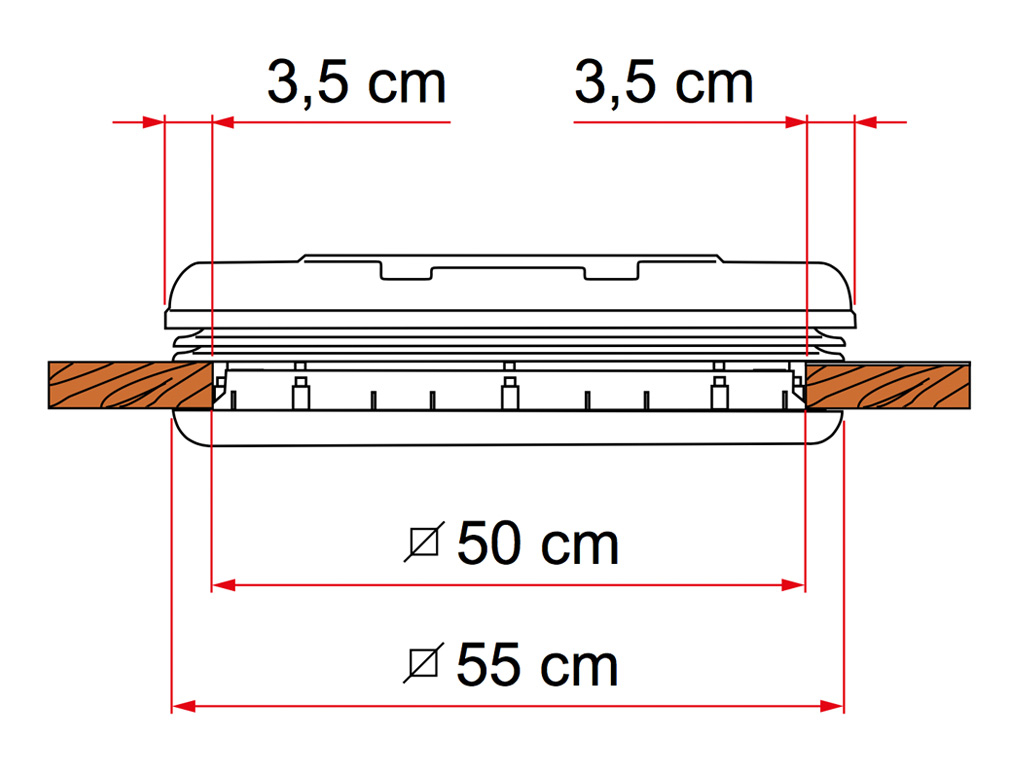 Fiamma Vent 50 dakluik - white