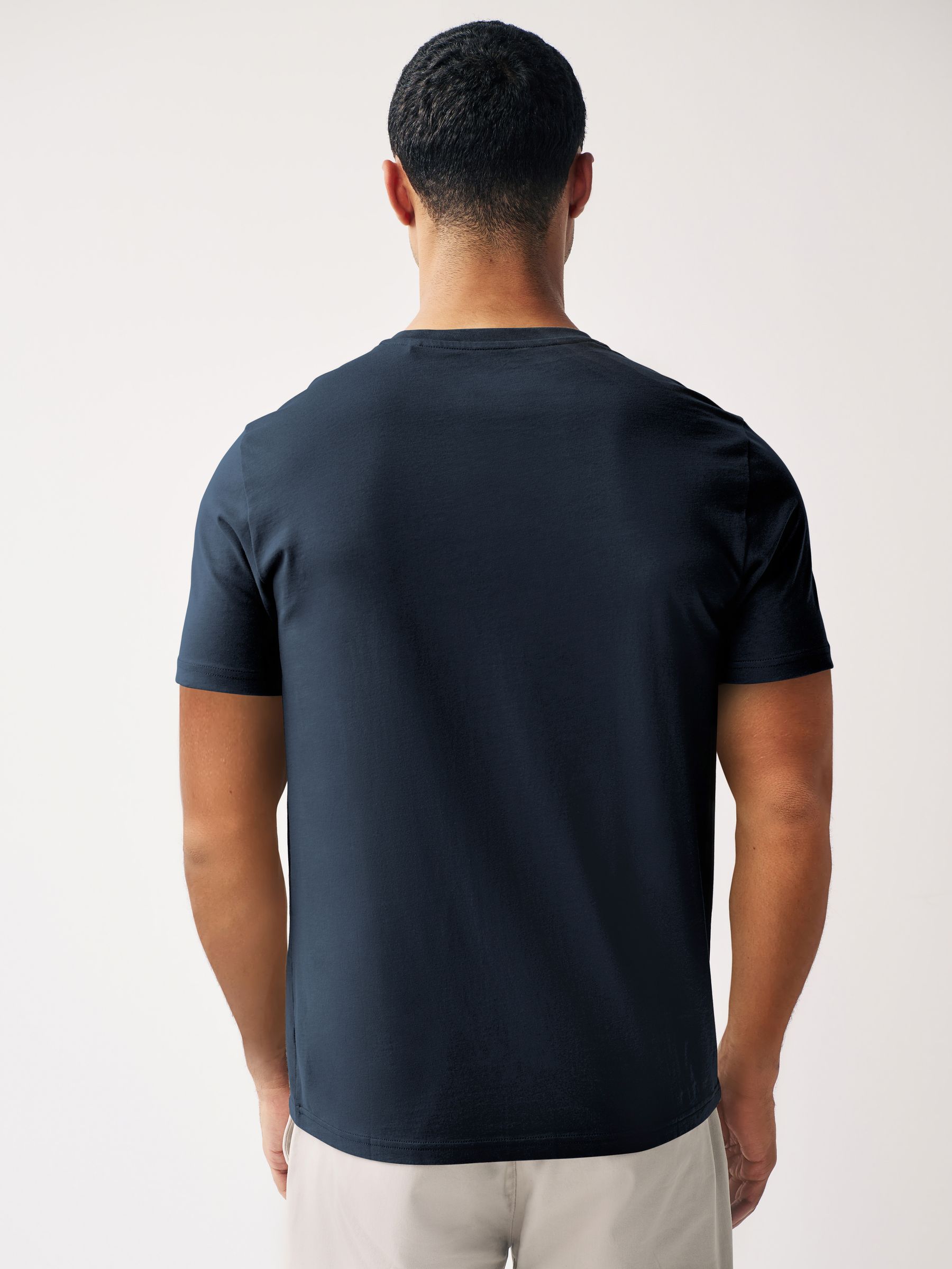 Donkerblauw - Normale Pasvorm - Must-have T-shirt van V-hals