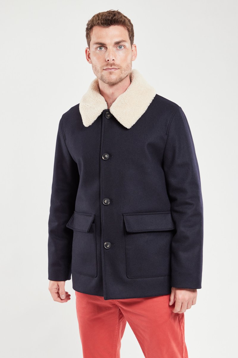 Caban col sherpa - drap de laine
