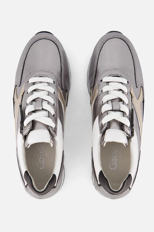 Gabor Sneakers zilver Leer