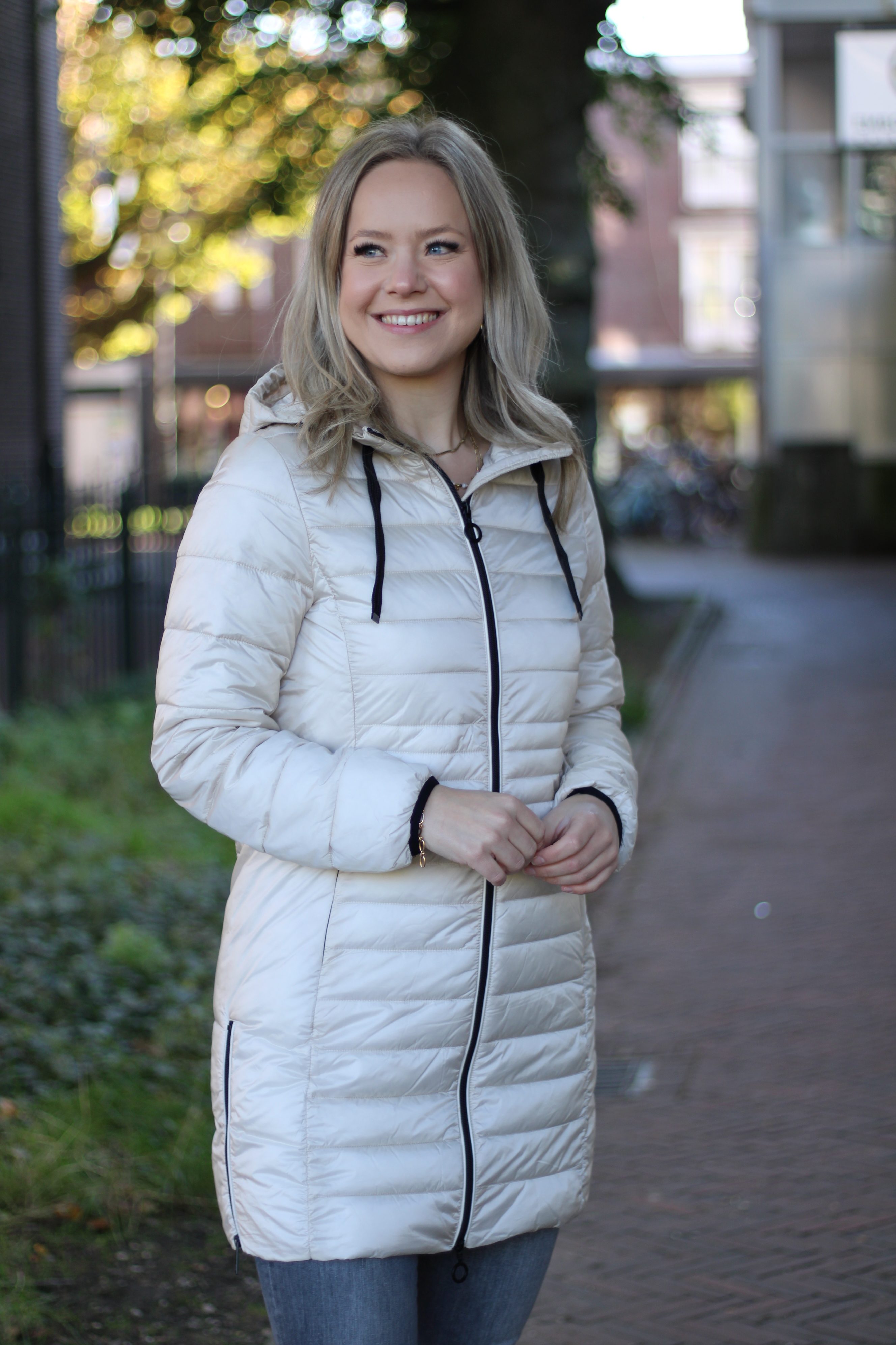 Rino & Pelle - Gitta Padded Coat With Detachable Hood - Birch