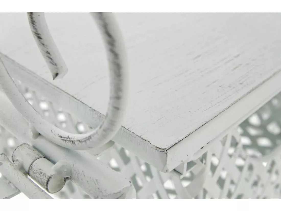 Étagères sur pied - Métal - 94 x 30 x 149cm - Blanc antique - Shine