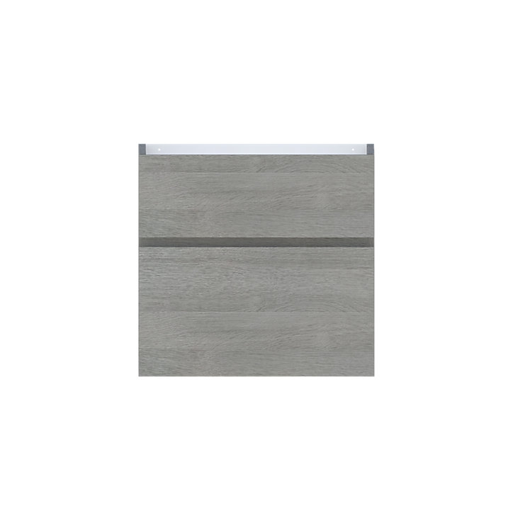 Meuble sous vasque faible profondeur Calao aspect chêne clair 60 cm