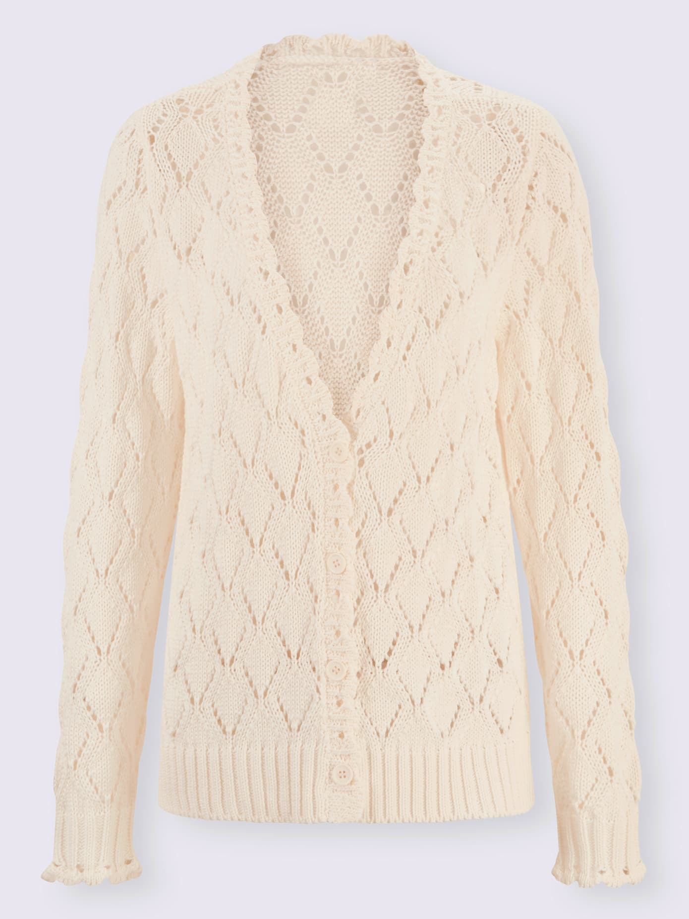 Veste en tricot motif ajouré léger
