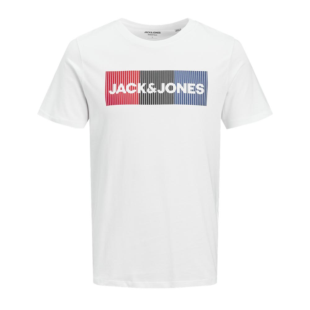Jack & Jones T-shirt Blanc/Marine Homme Jack & Jones Play