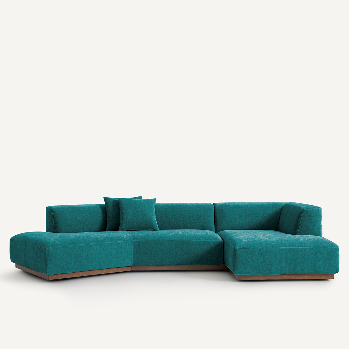 AM.PM<br>Sofá de canto direito em veludo chenille, Jacopo