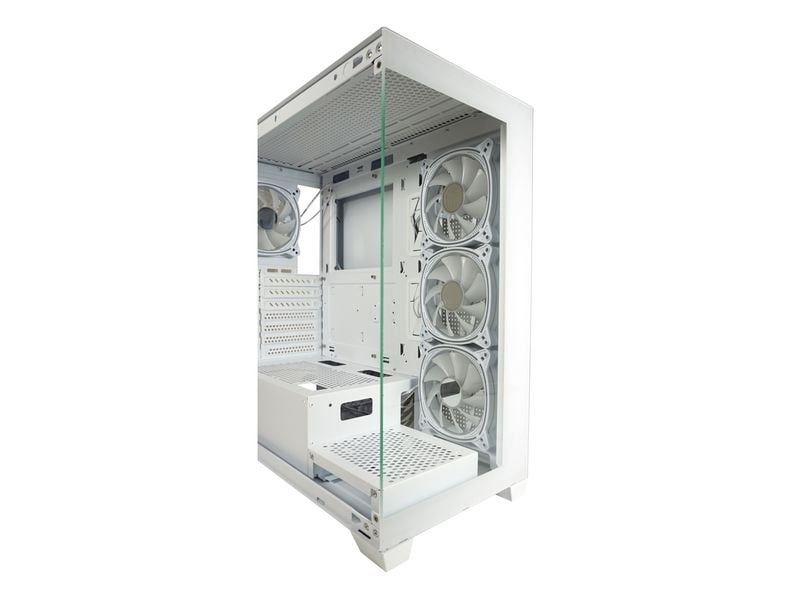 LC-Power PC-Gehäuse LC-715W-ON Weiss Mid-Tower Gehäuse mit ARGB-Beleuchtung