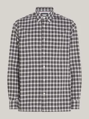 Camisa de flanela xadrez de corte regular