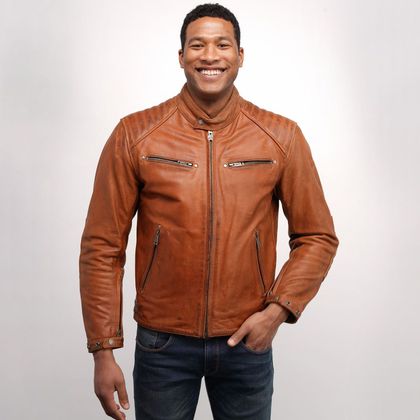 Blouson Helstons ROCKET CUIR BUFFALO - Marron