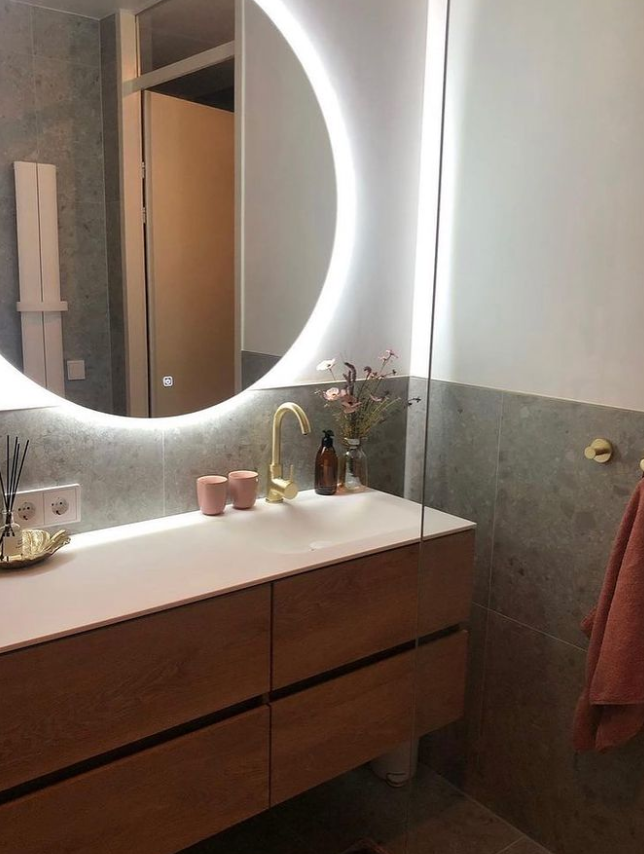 Saniclear Circle ronde spiegel met LED verlichting 100cm incl. spiegelverwarming