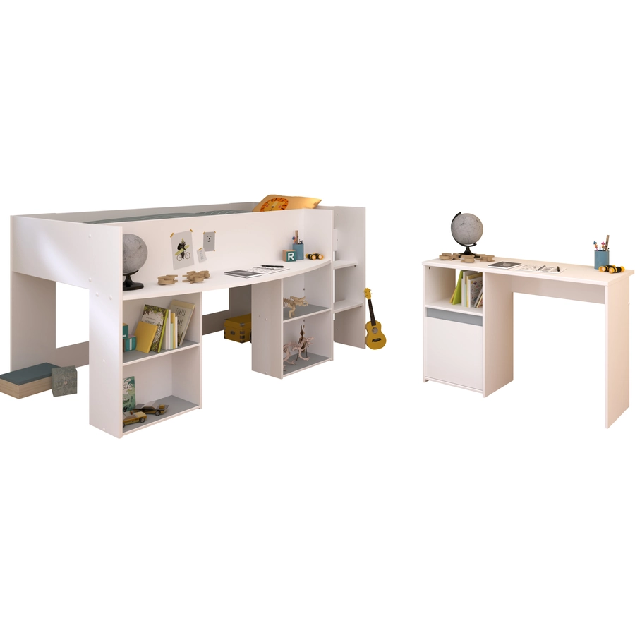 Parisot Kinderzimmer Set 2tlg Pirouette 17  Weiß Weiß