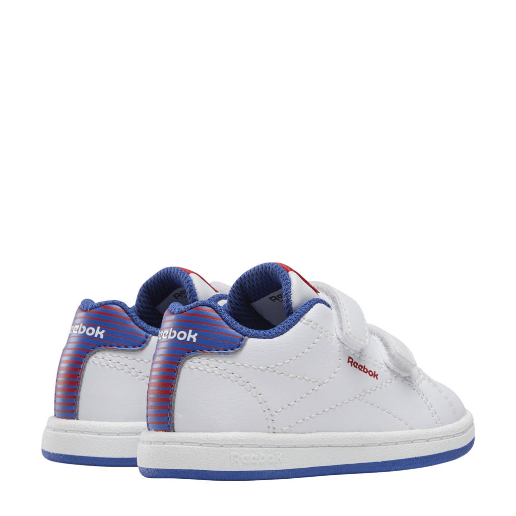 Reebok Royal Complete Clean 2.0 sneakers wit/kobaltblauw/rood