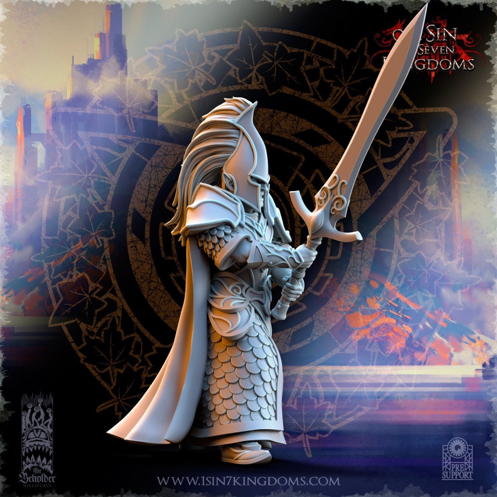 The Beholder Miniatures - Elfes - 8 Epée d'Ashur