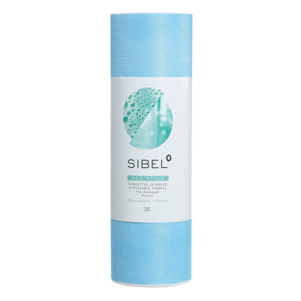 Rouleau de serviettes jetables prédécoupées Sibel x150