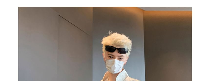Lorencho - Kunstleren jack met rits en opstaande kraag