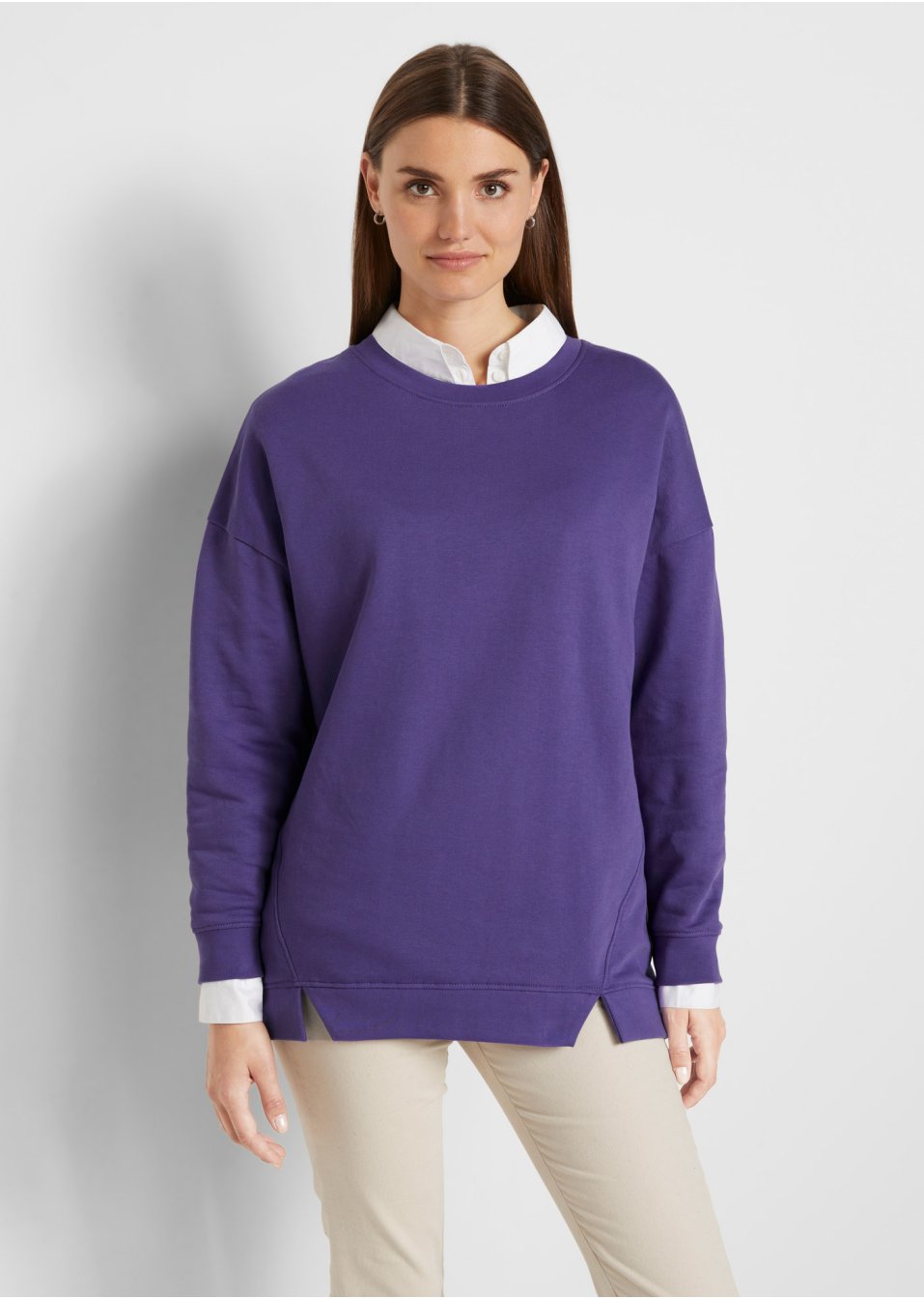 Sweat-shirt oversized avec détail fente