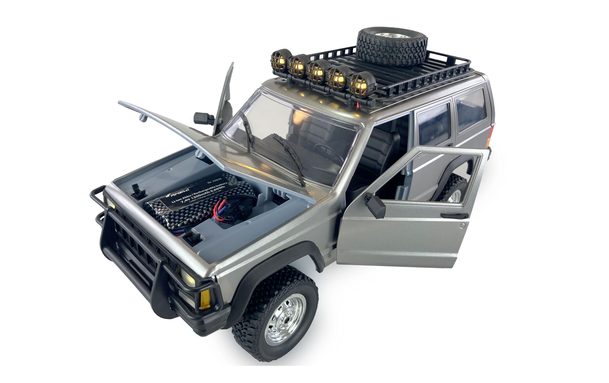 Geländewagen JC-X12 4WD Silber, RTR, 1:12<br>Scale Geländewagen mit 2-Gang Getriebe