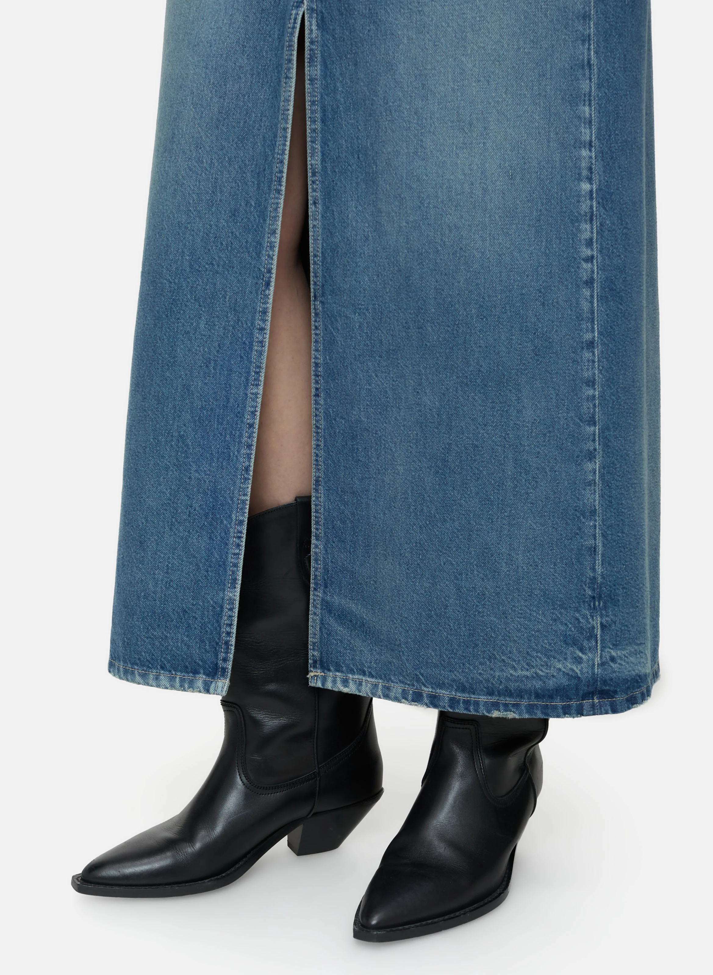 Jupe longue en jean| Bleu