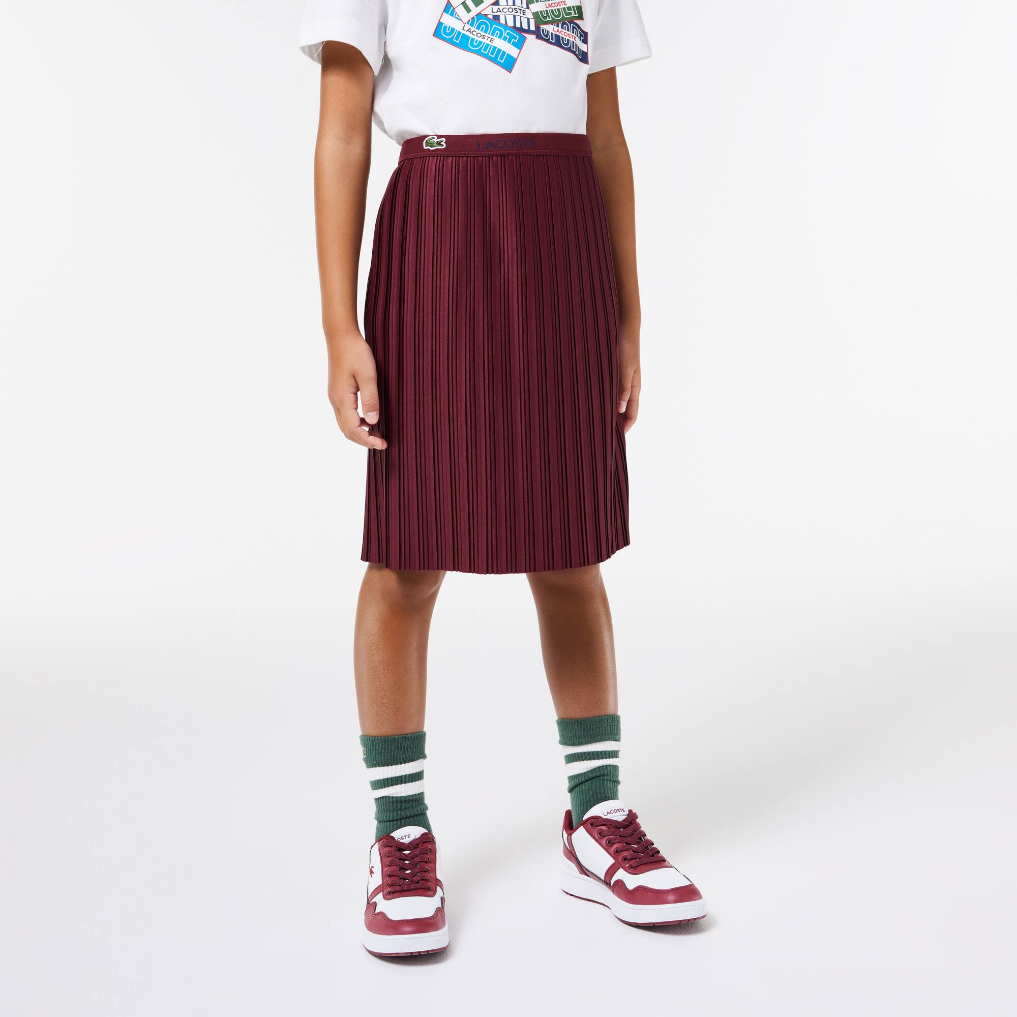 Mädchen LACOSTE Faltenrock aus Jersey Hosen & Kleider - Rot - Lacoste - Mädchen