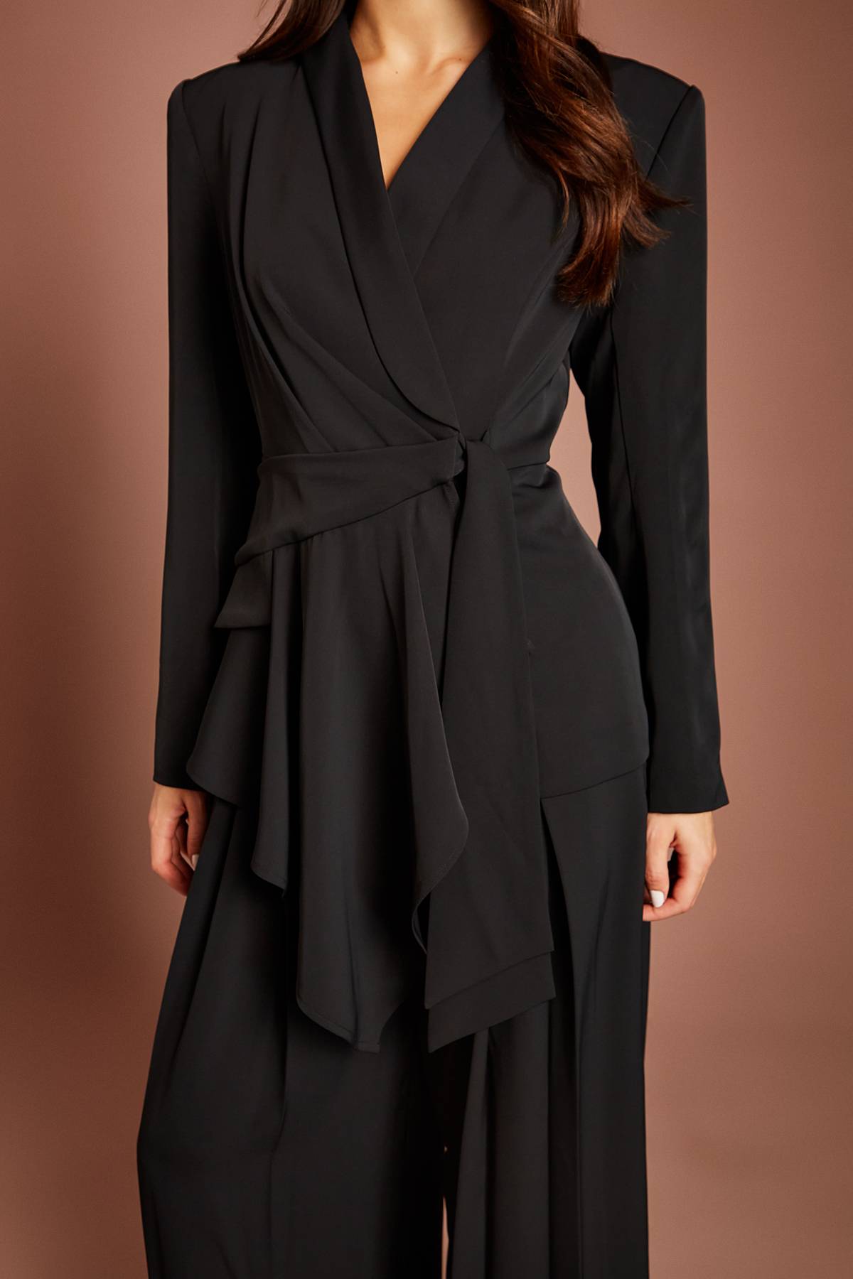 Coast Blazer En Crêpe Drapé Avec Détail Noué
