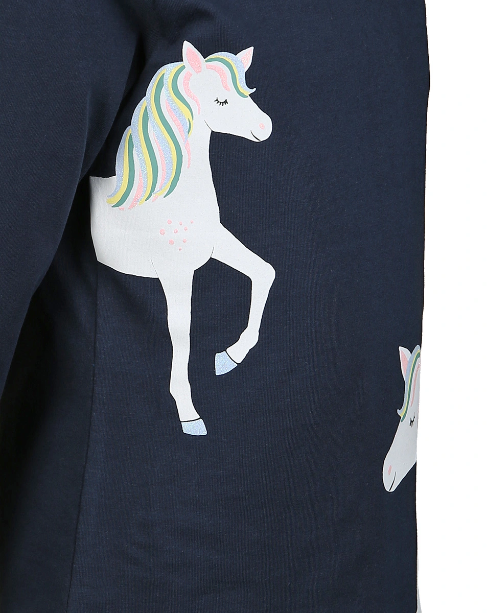 Langarmshirt REGENBOGEN MÄHNE in nachtblau