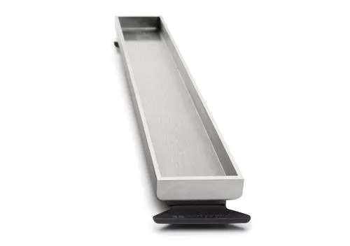 Unidrain HighLine Cassette - Linje rustfrit stål: L800mm H 10mm til gulvafløb