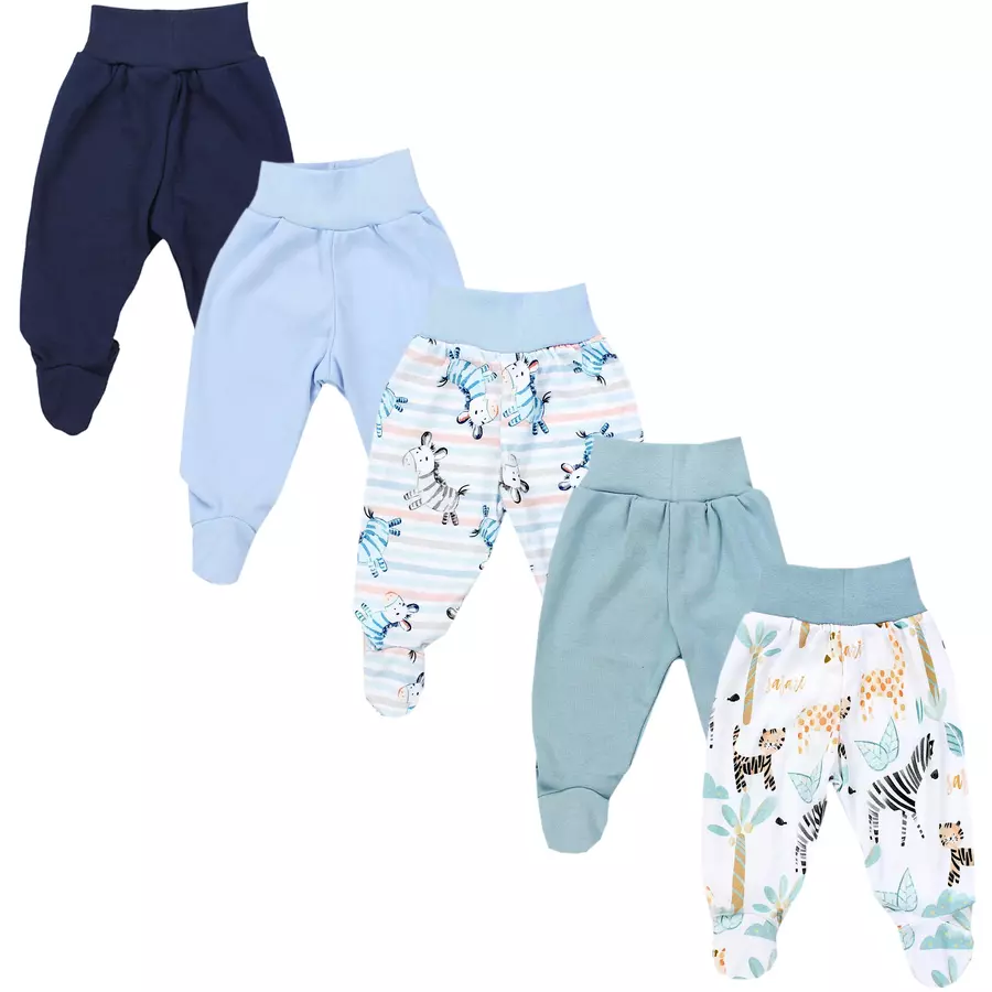 TupTam Baby Hose mit Fuß 5er Pack hellblau