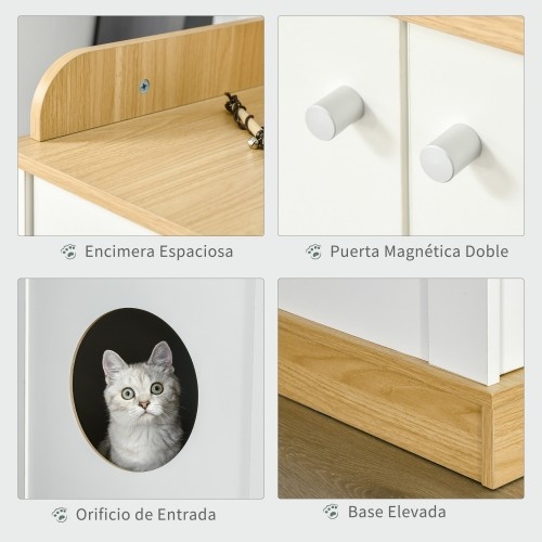 Casa de madeira para gatos PawHut