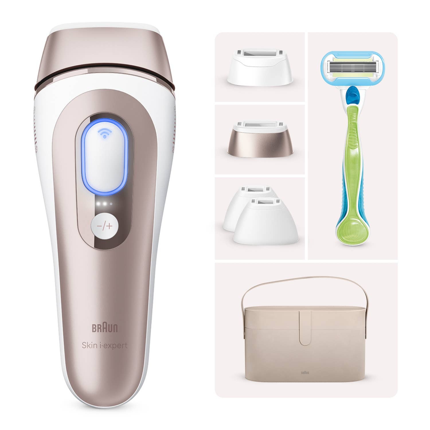 Braun Smart IPL Skin i·expert PL7387, Haarentfernung für zu Hause, Gratis-App, Aufbewahrungstasche