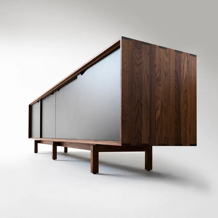 Andersen Furniture - S1 Sideboard, Eiche geseift / Türen ocean grau
