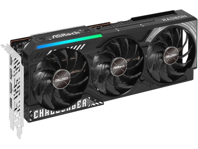 ASRock Grafikkarte Radeon RX 9070 Challenger 16 GB Gamer-Grafikkarte mit 16 GB GDDR6-Speicher, ermöglicht Auflösungen bis zu 8k