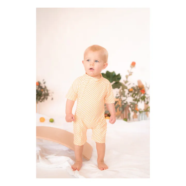 Ina Swim Combinaison Anti-UV Zimmi Rayée | Orange