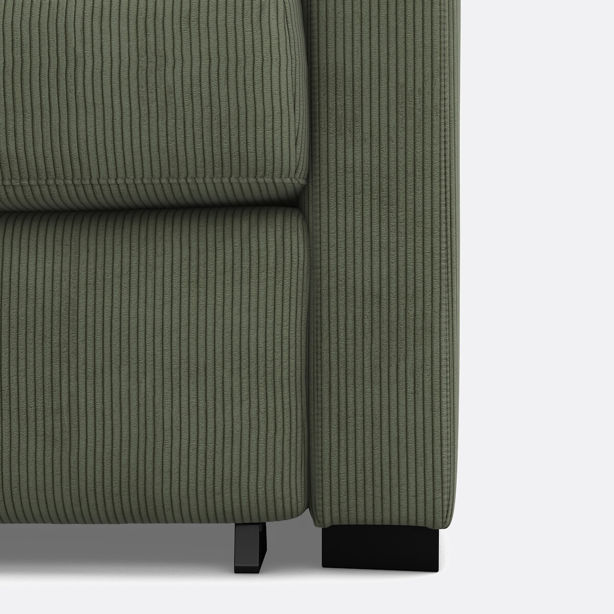 LA REDOUTE INTERIEURS<br>Sofá cama de canto em bombazina fina, Bultex, Timor