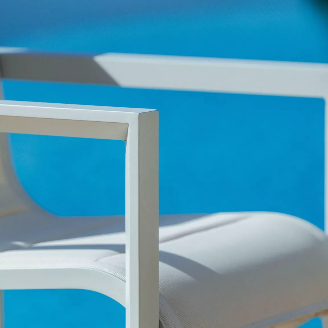 Lot de 2 fauteuils de jardin en aluminium Elba Blanc
