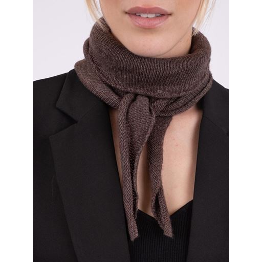 Neo Noir Misty Knit Tørklæde, Dark Brown