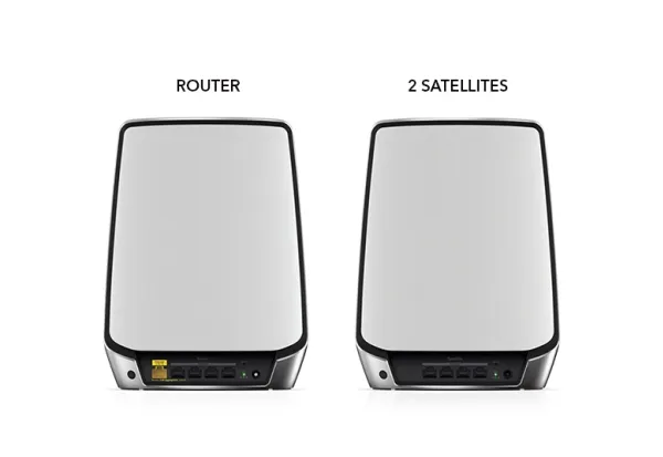 NETGEAR Orbi RBK853 - Wi-Fi-system - (router, 2 extendere) - mesh 1GbE, 2.5GbE - Wi-Fi 5, Wi-Fi 6 - Tri-Band