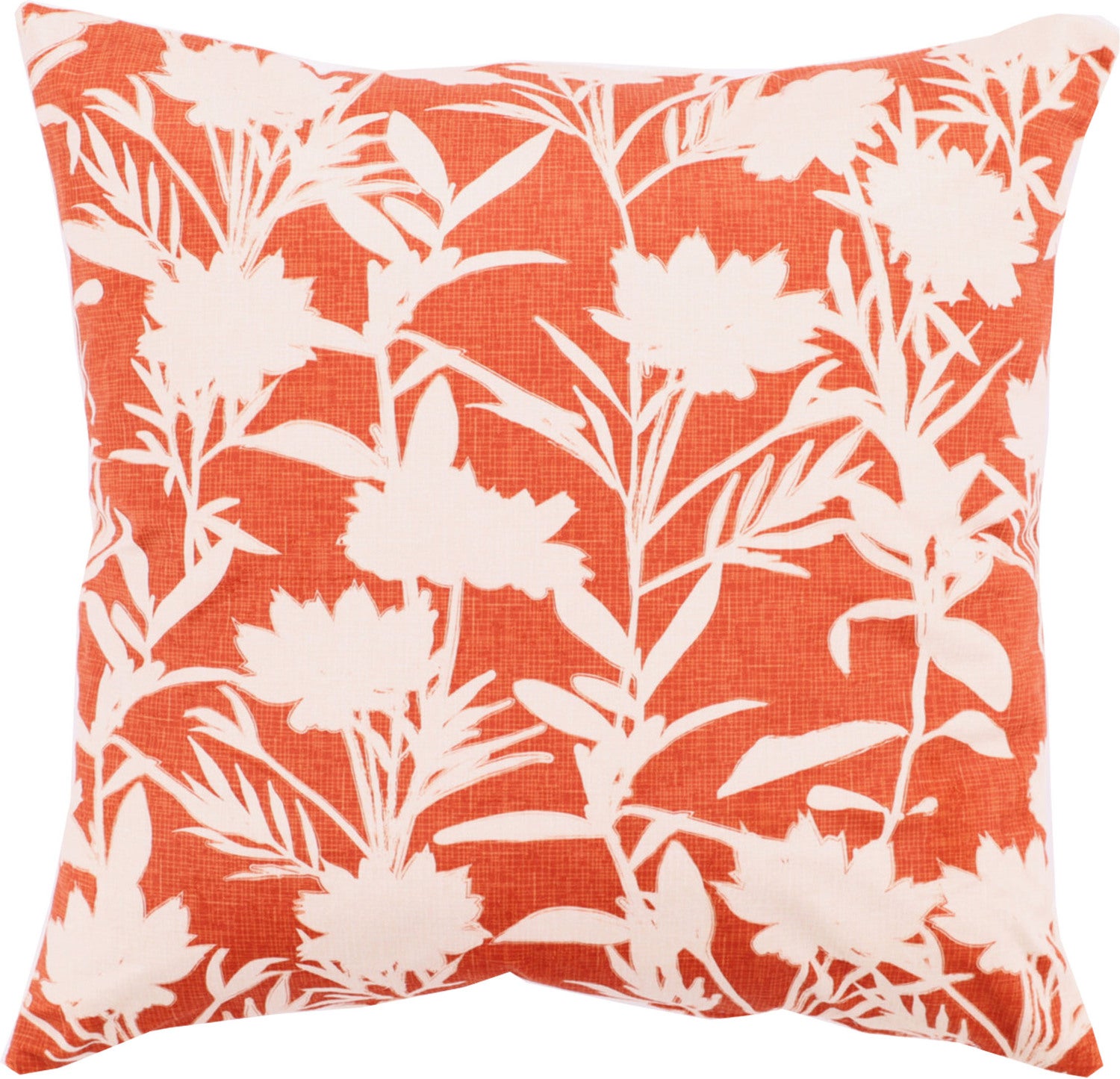 Sierkussen Kora oranje / wit 45 x 45 cm