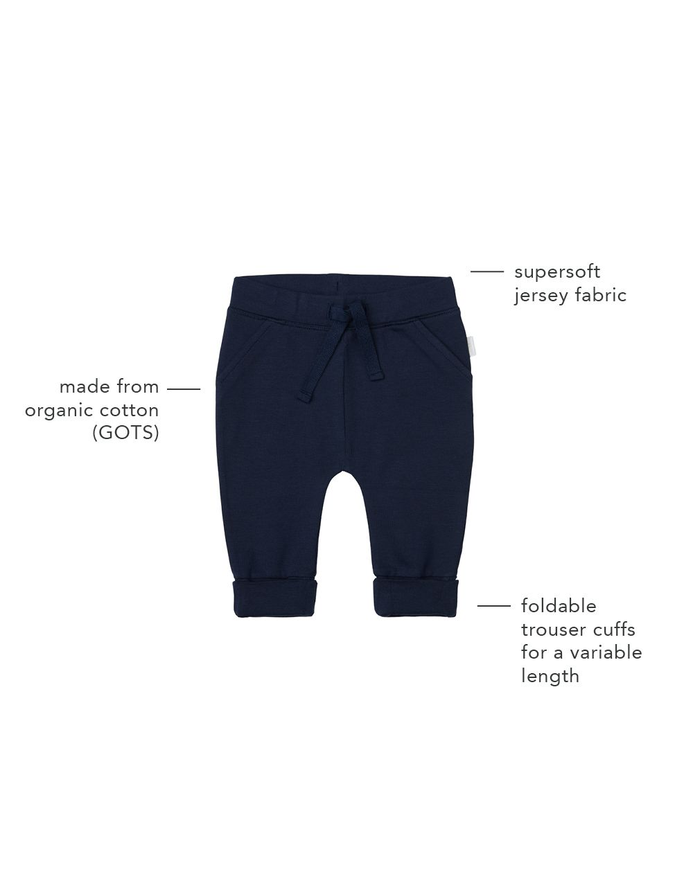 Noppies Newborn Broek Naupli - Black Iris