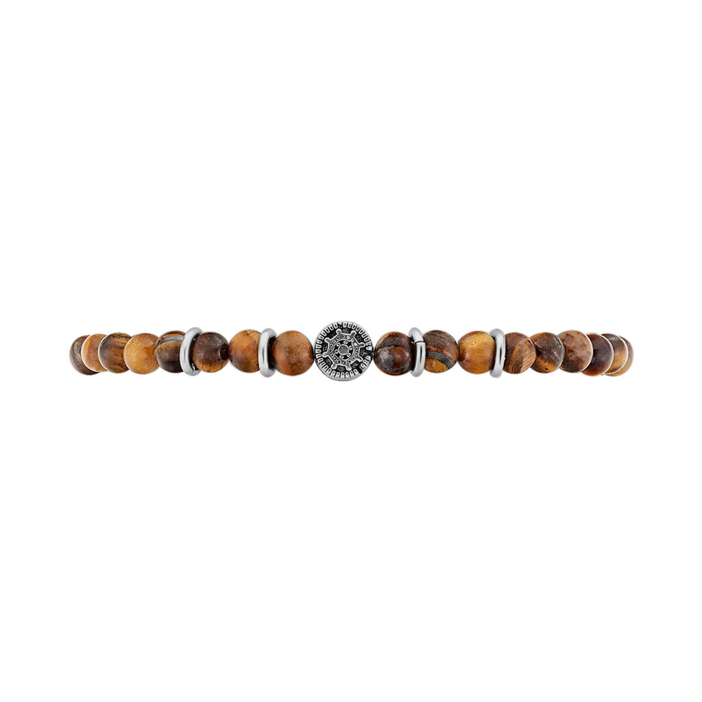 Bracelet Houria Acier Blanc Pierre De Synthese Et Olivine