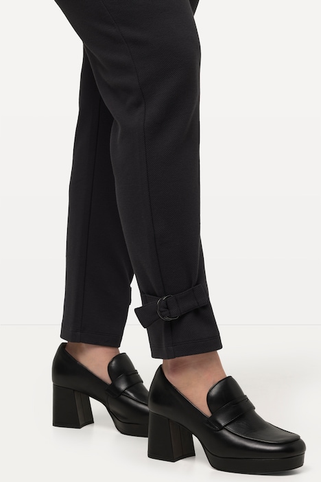 7/8-Jerseyhose, Rippstruktur, Elastikbund, Bindegürtel