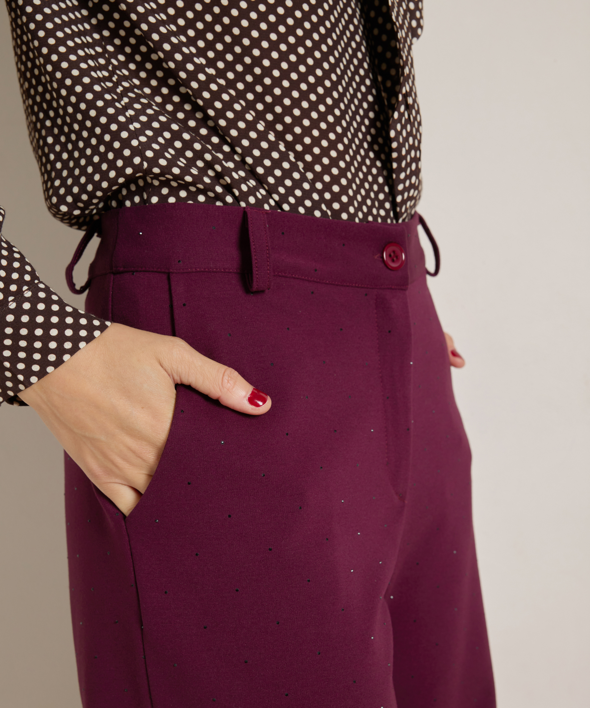 uni wide fit broek glitters