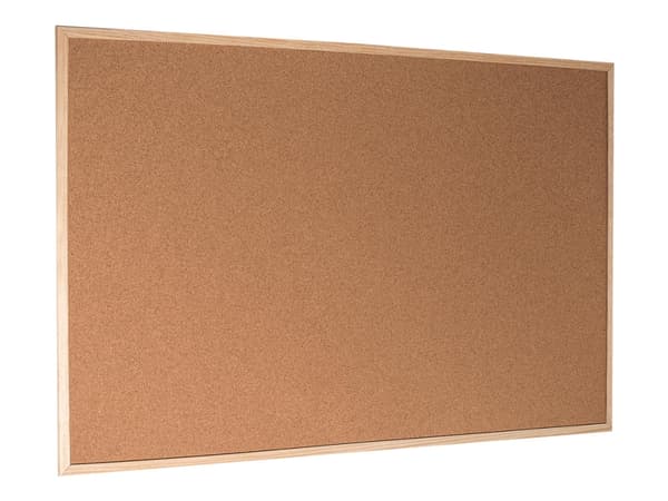 Esselte Standard - Oppslagstavle - veggmonterbar - 800 x 600 mm - kork - naturlig brun