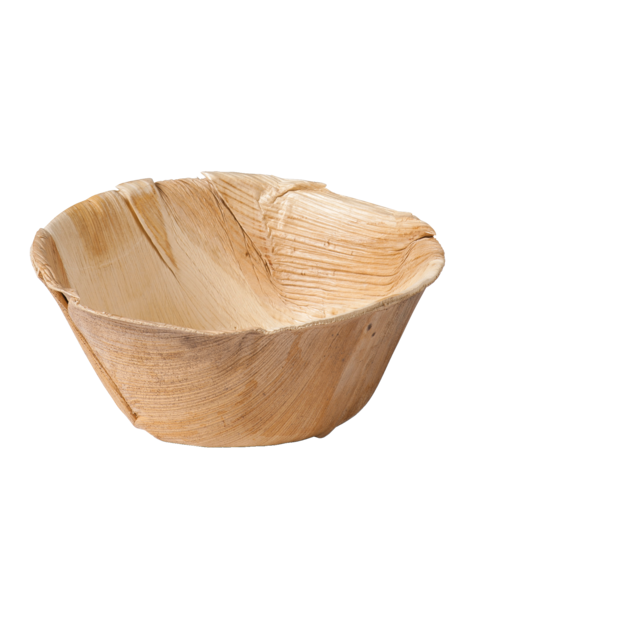 Depa Kom, rond, palmblad, Ø14cm, 500ml, naturel