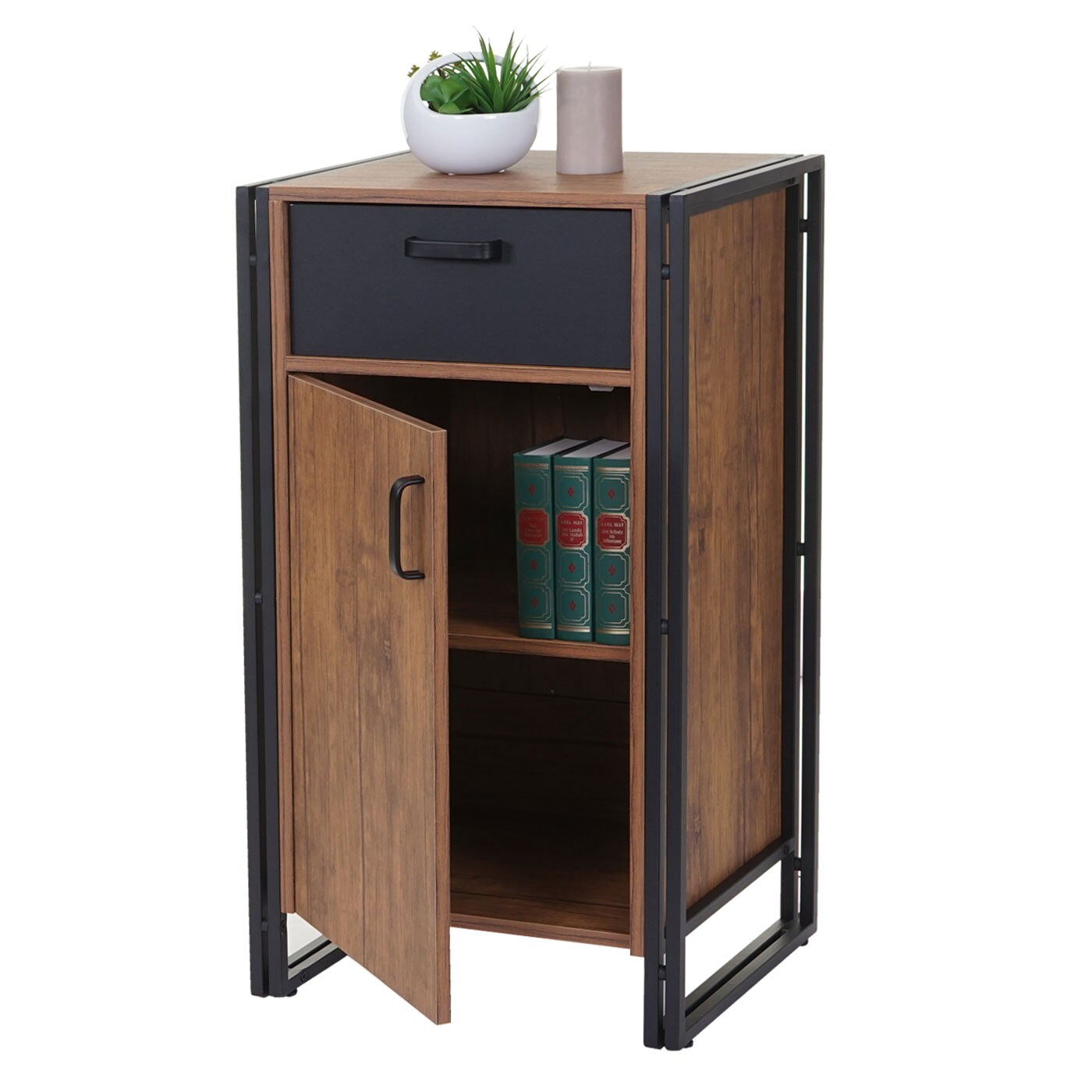 Kommode MCW-A27, Schrank Schubladenschrank, 90x50x43cm 3D-Struktur MVG-zertifiziert, Wildeiche-Optik