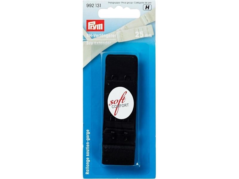 Prym BH-Verlängerung 25 mm, zum Einhaken, Schwarz BH-Erweiterung zum Einhaken