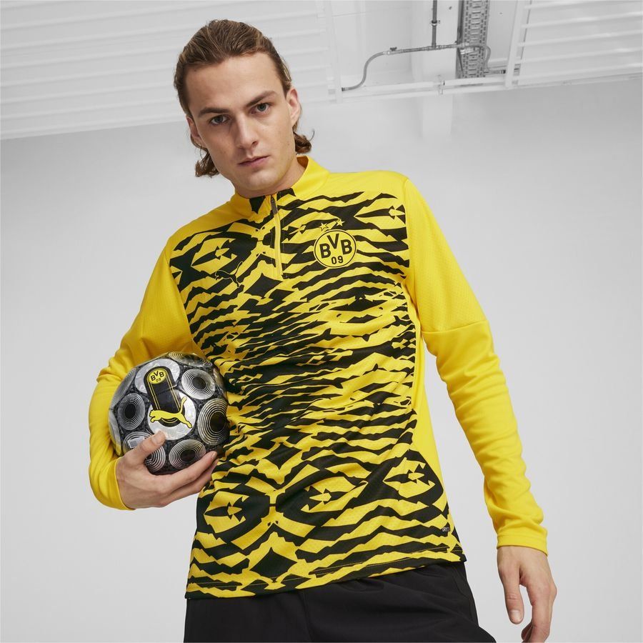 Puma Haut d'avant-match à 1/4 zip Borussia Dortmund Homme