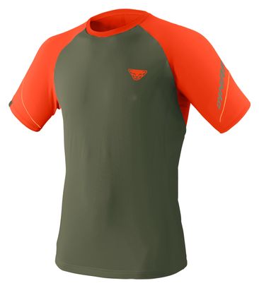 Maillot manches courtes Dynafit Alpine Pro Khaki Orange Homme