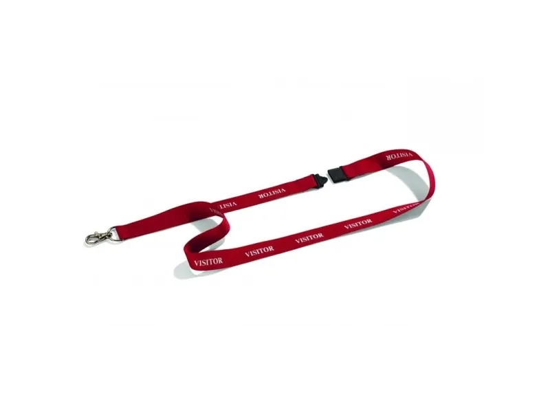 Tekstilhalsbånd Durable 20 VISITOR rød - (10 stk.)